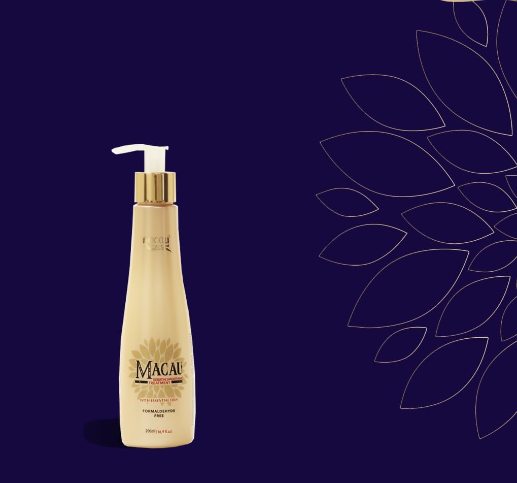 Macau Professional Tratamiento de queratina suavizante (6.8 fl oz, oro)