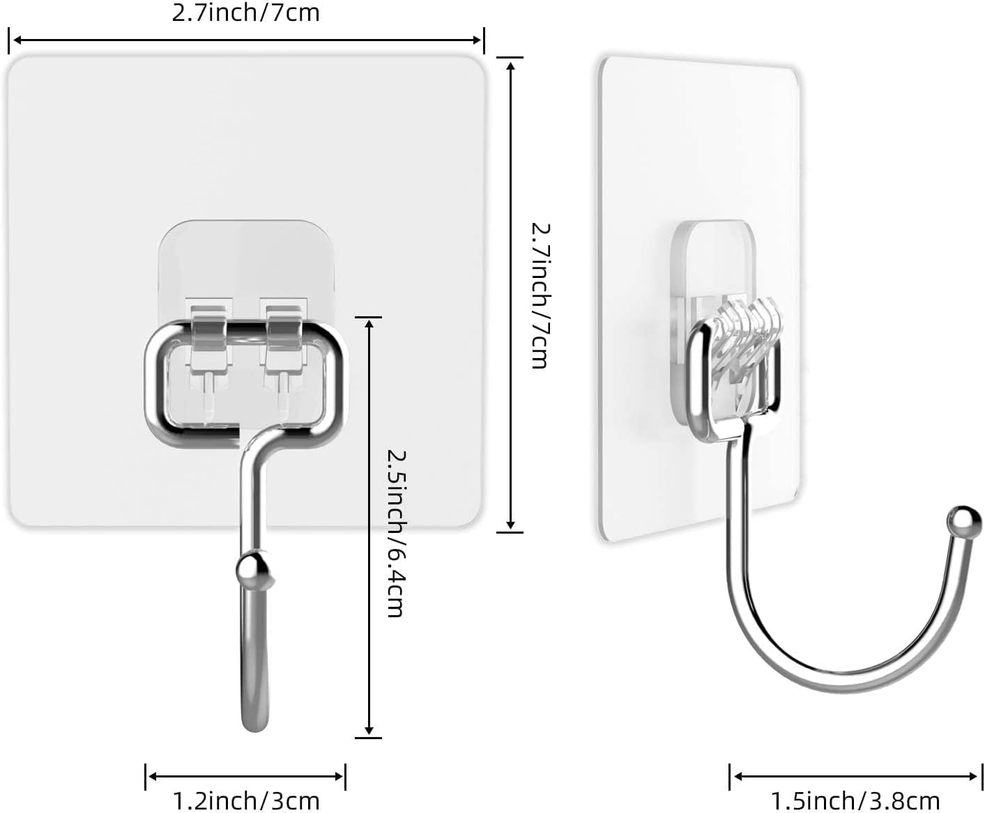 cnejucw Ganchos adhesivos grandes 2023 para colgar ganchos de pared resistentes de 22 libras, gancho autoadhesivo para toallas, ganchos impermeables