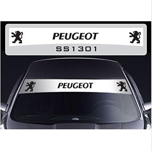 PEUGEOT windscreen Sun Stripe Decal (White Ð Black)