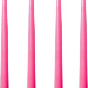 Juego de 4 velas cónicas color rosa de 12 pulgadas, candelabros altos, sin goteo y sin humo, velas de cena en casa, fiesta, boda, Halloween, velas Juego de 4 velas cónicas color rosa de 12 pulgadas, candelabros altos, sin goteo y sin humo, velas de cena en casa, fiesta, boda, Halloween, velas