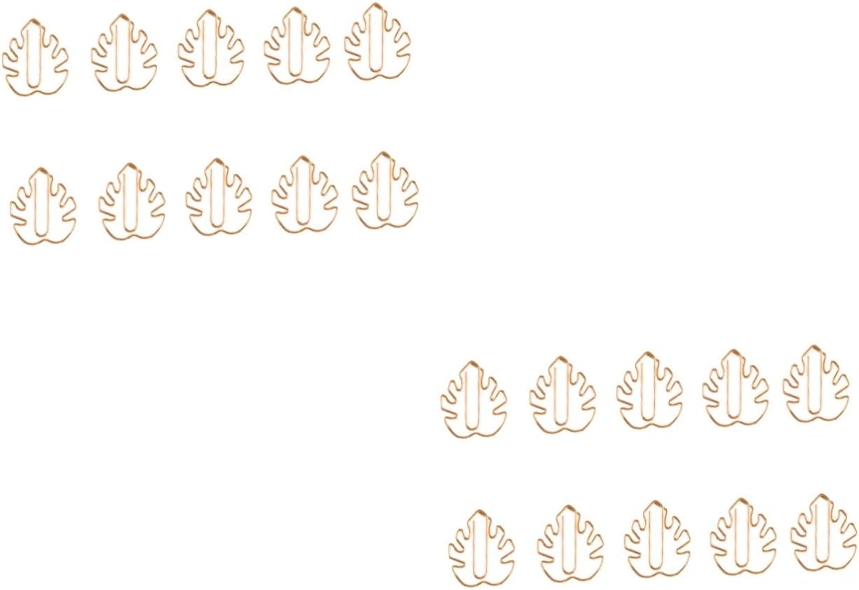 MAGICLULU Clip de papel escolar 20 piezas Oficina Animal Monstera Leaf Creative Clips