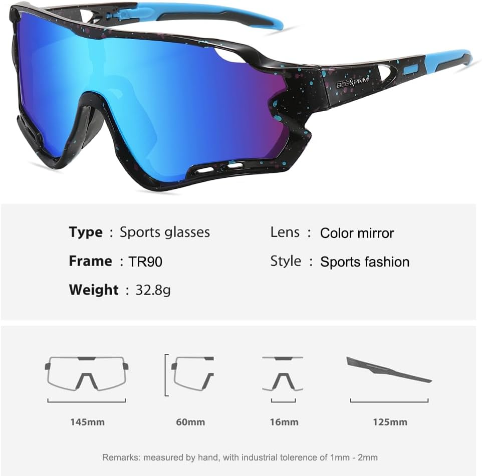 ACEXPNM Gafas de sol deportivas para hombres, mujeres, jóvenes, UV400, ciclismo, correr, pesca, conducción, béisbol, golf, gafas de sol