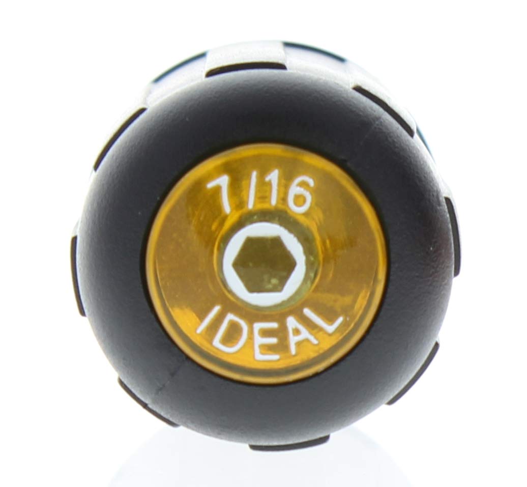 IDEAL Electrical 35-9104 Juego de destornilladores de tuercas aislantes 7 piezas naranja, destornilladores de eje de 4 pulgadas con asas de agarre