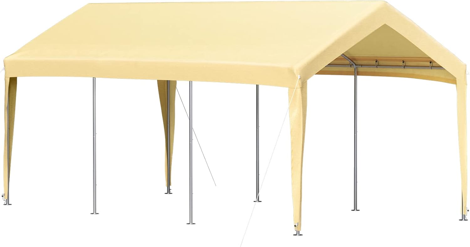 VEVOR Toldo de garaje de 10 x 20 pies, refugio de garaje resistente con 8 patas, tienda de campaña para fiestas al aire libre, cumpleaños, jardín,