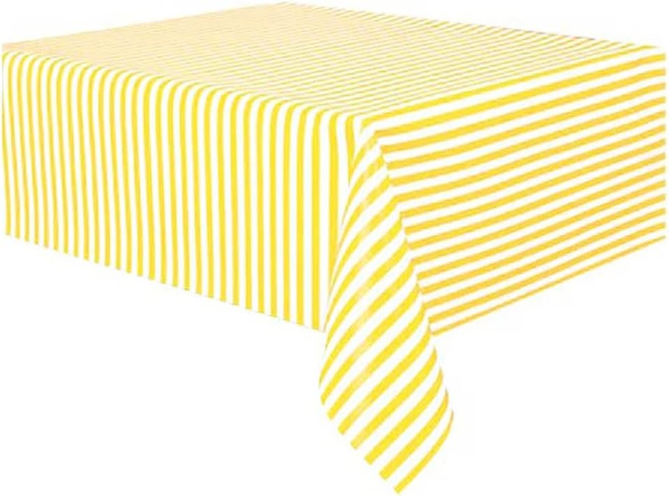 2 manteles de plástico con estampado a rayas, desechables, rectangulares y gruesos, para cocina, picnic, boda, fiesta de cumpleaños, 54 x 108
