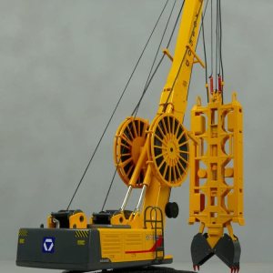 Modelo de escala 135 Zinc Machinery XCMG hidráulico diafragma de pared modelo réplica amarillo dos cubos Modelo de escala 135 Zinc Machinery XCMG hidráulico diafragma de pared modelo réplica amarillo dos cubos