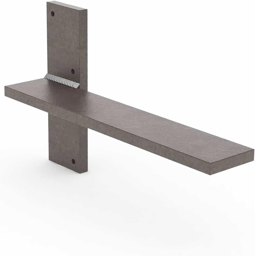 Soporte de pared flotante de hierro para encimera, soportes de pared resistentes para crear bancos flotantes, escritorio, tocador, barra o repisa,