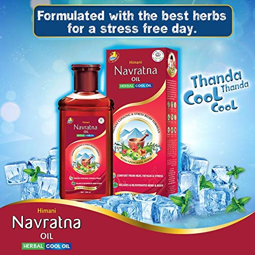 Navratna – Aceite de hierbas ayurvédicas para el cabello de Emami  Himani Navratna, 16.9 fl oz, Thanda Thanda Cool Cool Cool