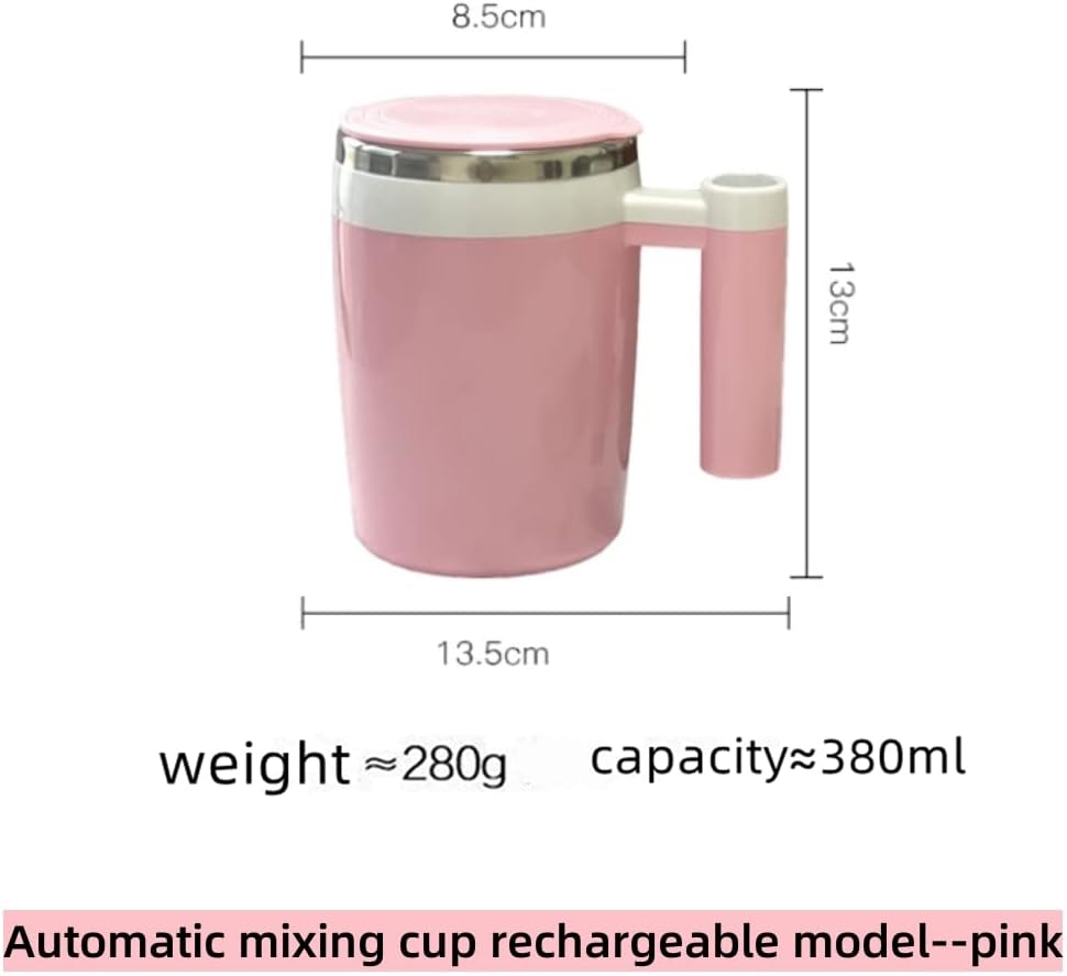 KittBaby – Taza de café autoagitable, taza mezcladora magnética automática de acero inoxidable recargable para café, té, leche y cacao, taza
