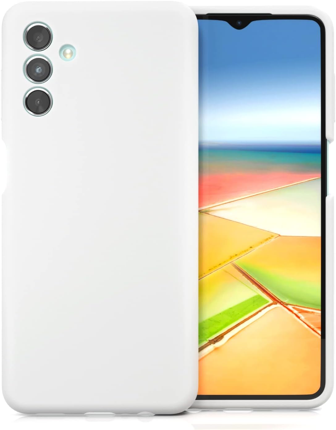 Liqiud – Funda de silicona para Samsung Galaxy A13 5G de silicona sedosa, delgada, de cuerpo completo, a prueba de golpes, con forro de microfibra,