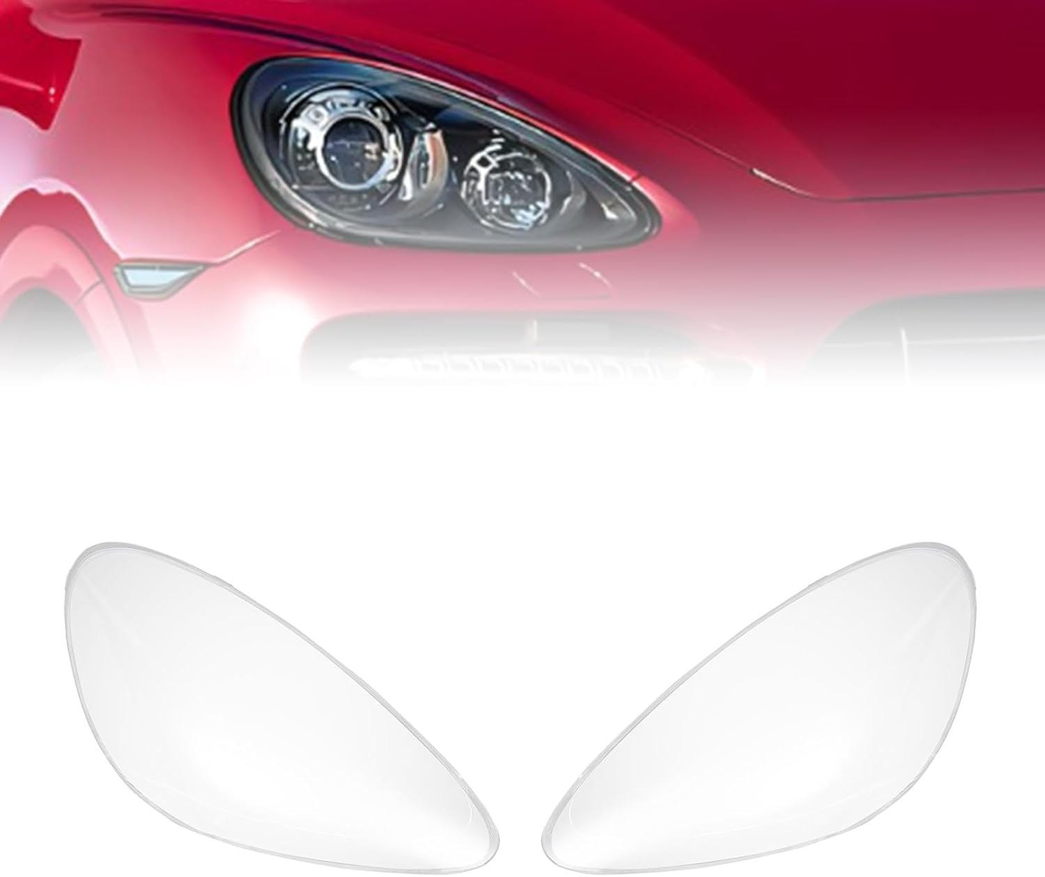 CNCEST Par de faros delanteros delanteros izquierdos y derechos de repuesto para faros delanteros izquierdos y derechos para Porsche Cayenne 2011