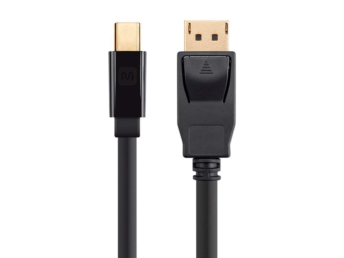 Monoprice 115888 – Cable Mini DisplayPort 1.2 a DisplayPort de 1.5 pies, compatible con 4K, compatible con video 3D, serie seleccionada, color negro