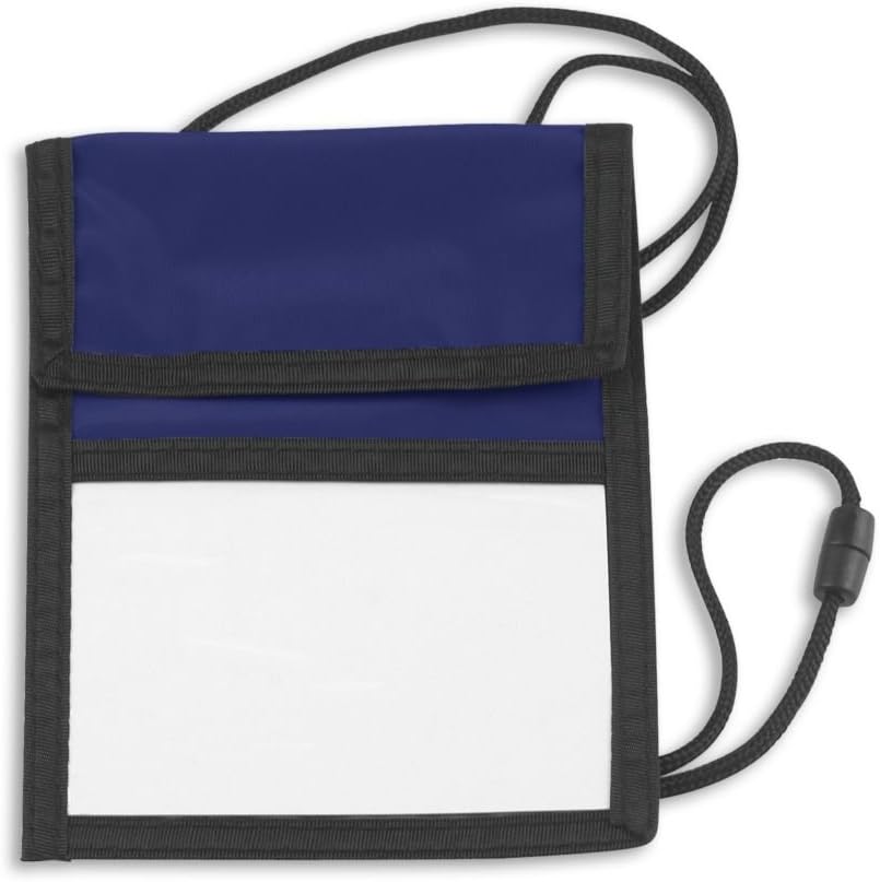 Combo de soporte para insignia de evento y cordón separable, soporte para insignia de nombre con trabillas para bolígrafo y bolsillo con cremallera,