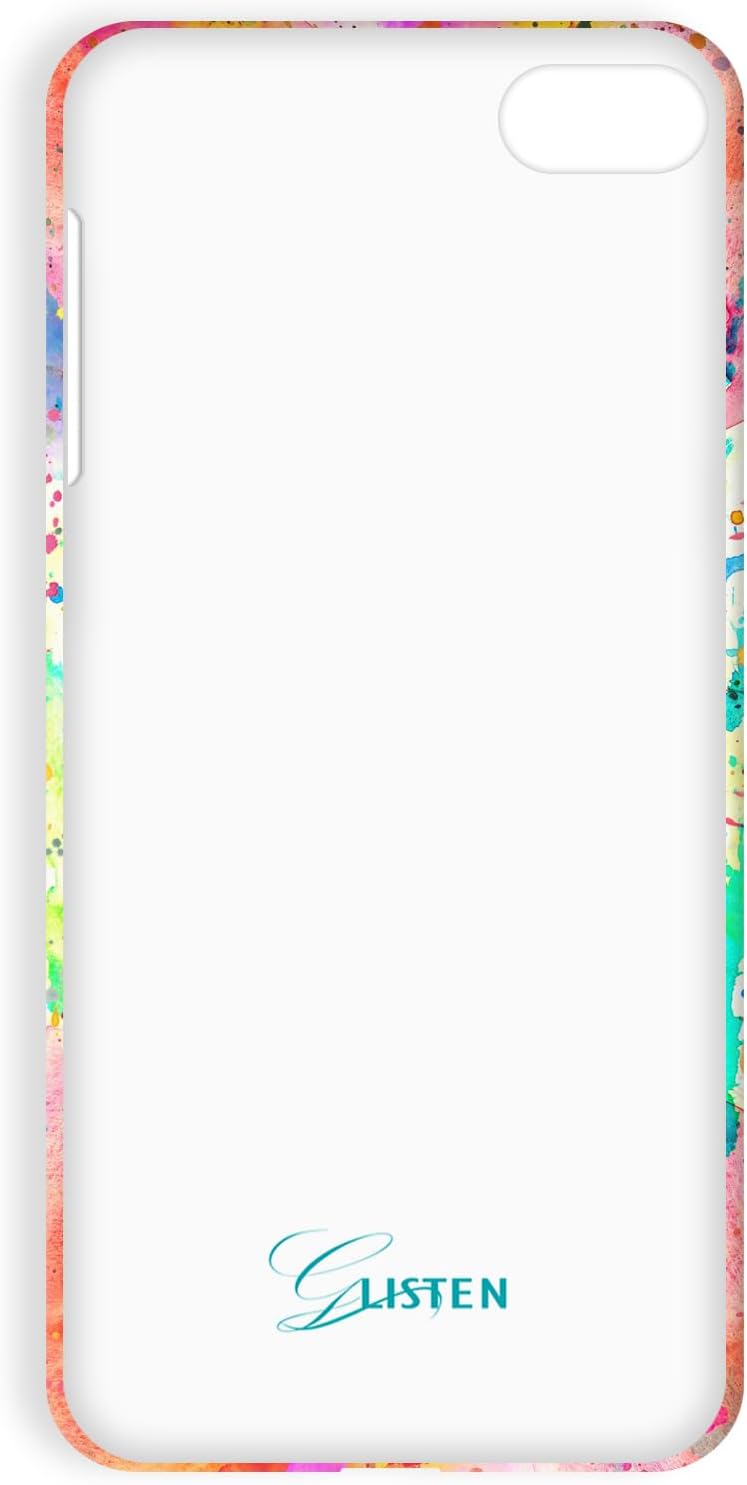 Glisten – Funda para iPod Touch de 765 generación – Funda con diseño de elefante acuarela impresa de plástico lindo y elegante para iPod Touch 765..