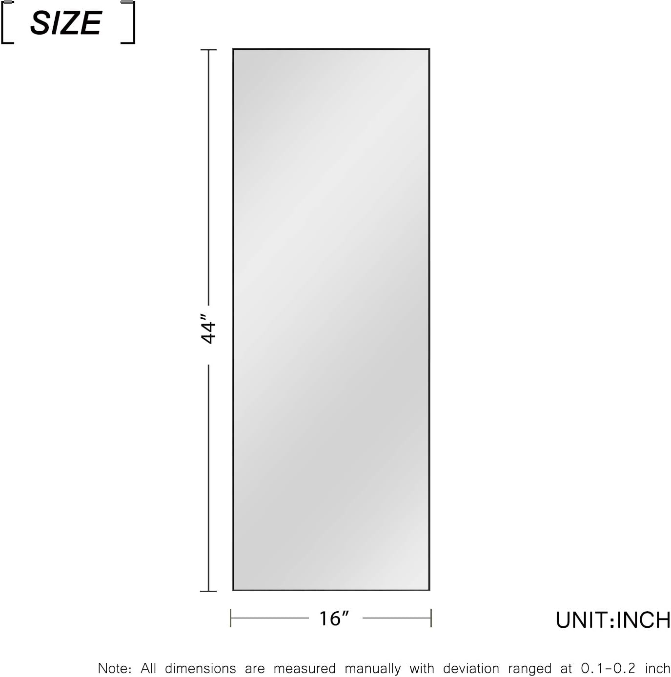AMZVD1013AAF AMZVD1013AAF – Espejo de cuerpo completo para decoración de pared, espejo de tocador, baño, dormitorio, sala de estar, comedor,