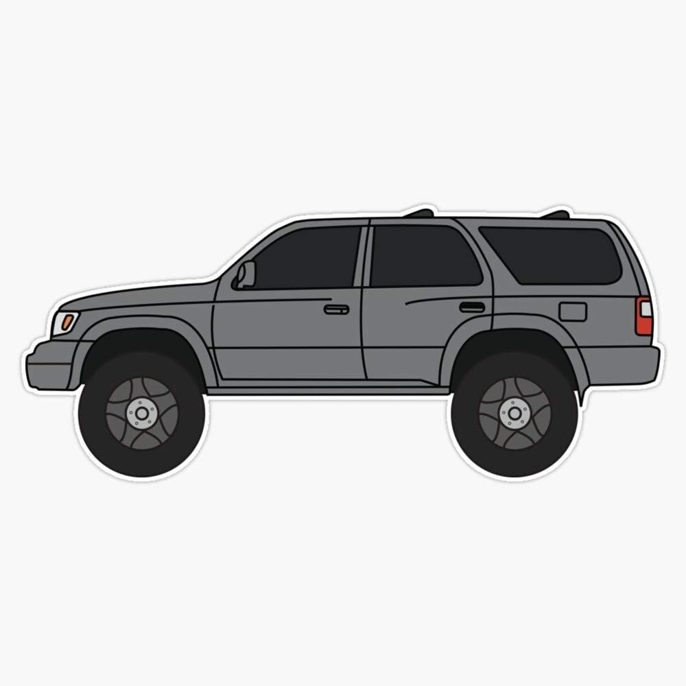 96-02 4runner Normal Mejorado Gris Pegatinas de Vinilo Pegatinas Impermeable Calcomanía Coche Laptop, Parachoques Pegatinas 5″
