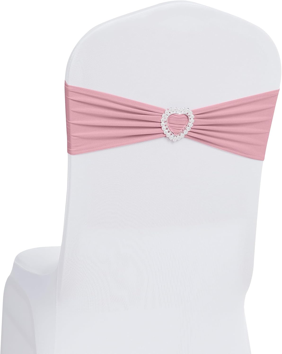 Howhic Paquete de 60 bandas elásticas de elastano para silla con hebilla deslizante, lazos elásticos universales para bodas, banquetes, fiestas,