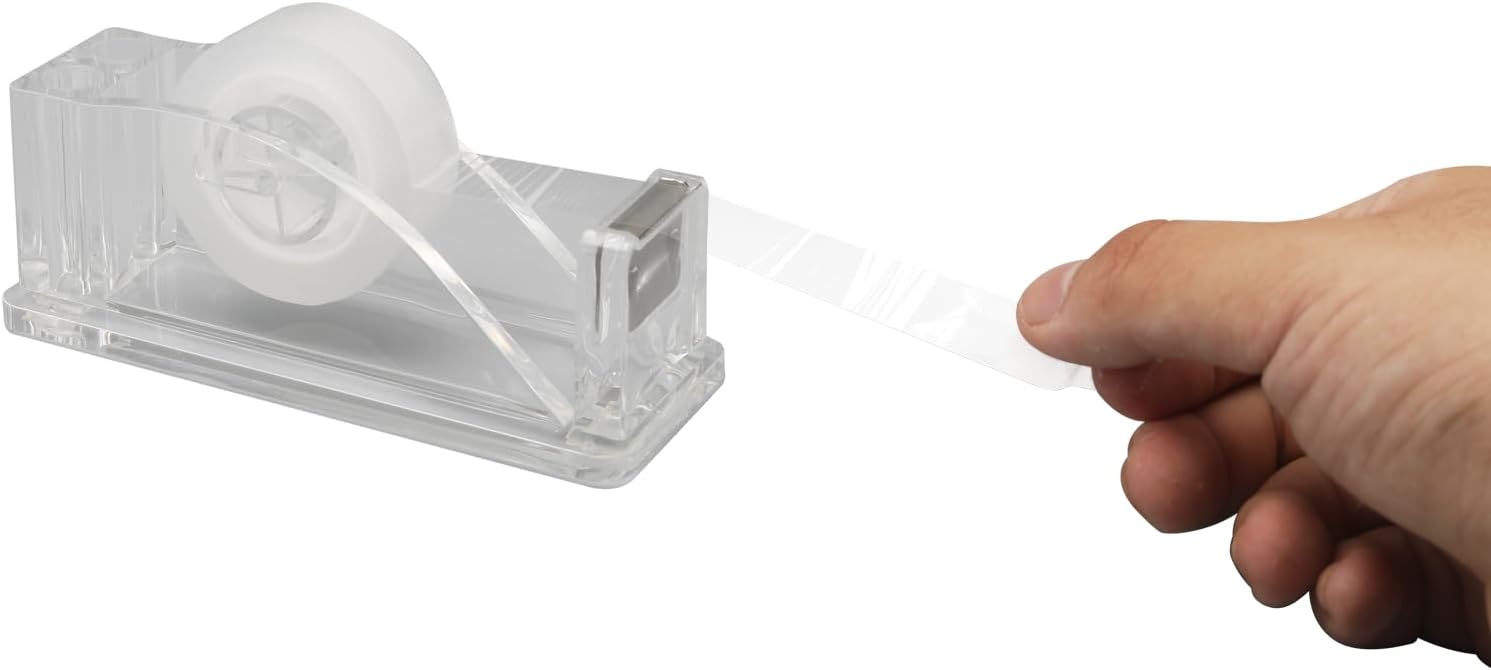 Dispensador de cinta dorada acrílica ultra transparente contemporánea