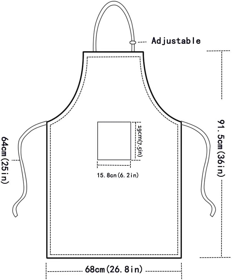 Delantales para mujeres y hombres con bolsillos, delantales de cocina ajustables, delantales largos con babero