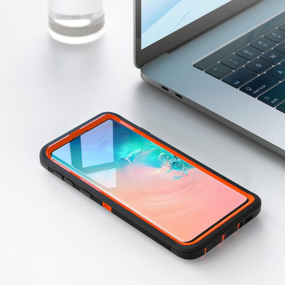 Funda para Samsung Galaxy S10, resistente, resistente, a prueba de golpes, protección contra caídas, para Samsung Galaxy S10, color negro y naranja
