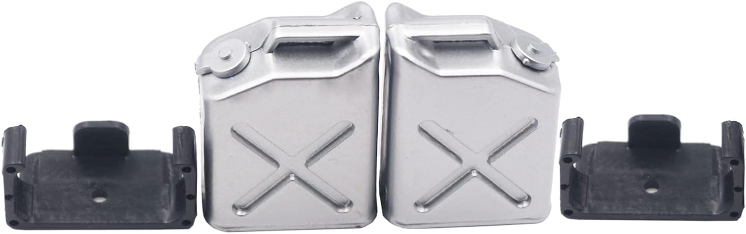 2 piezas de plástico mini tanque de combustible RC Crawler accesorios de decoración compatibles con Axial SCX10 CC01 RC4WD D90 110 RC Crawler Truck