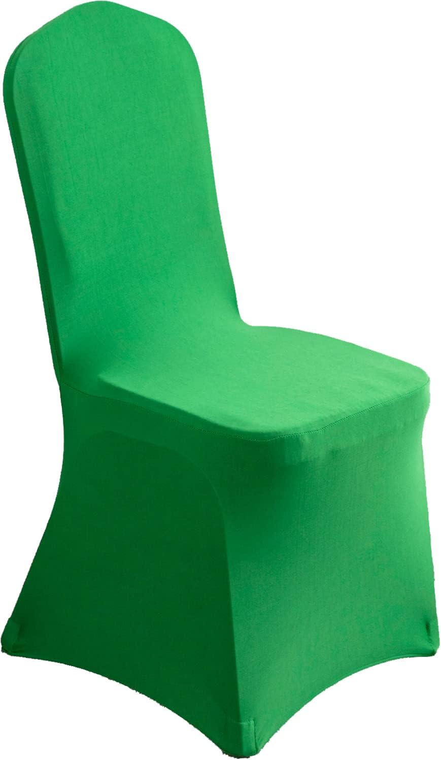 10 fundas para sillas de elastano verde fresco, fundas elásticas universales para sillas de banquetes, fundas protectoras universales para bodas,