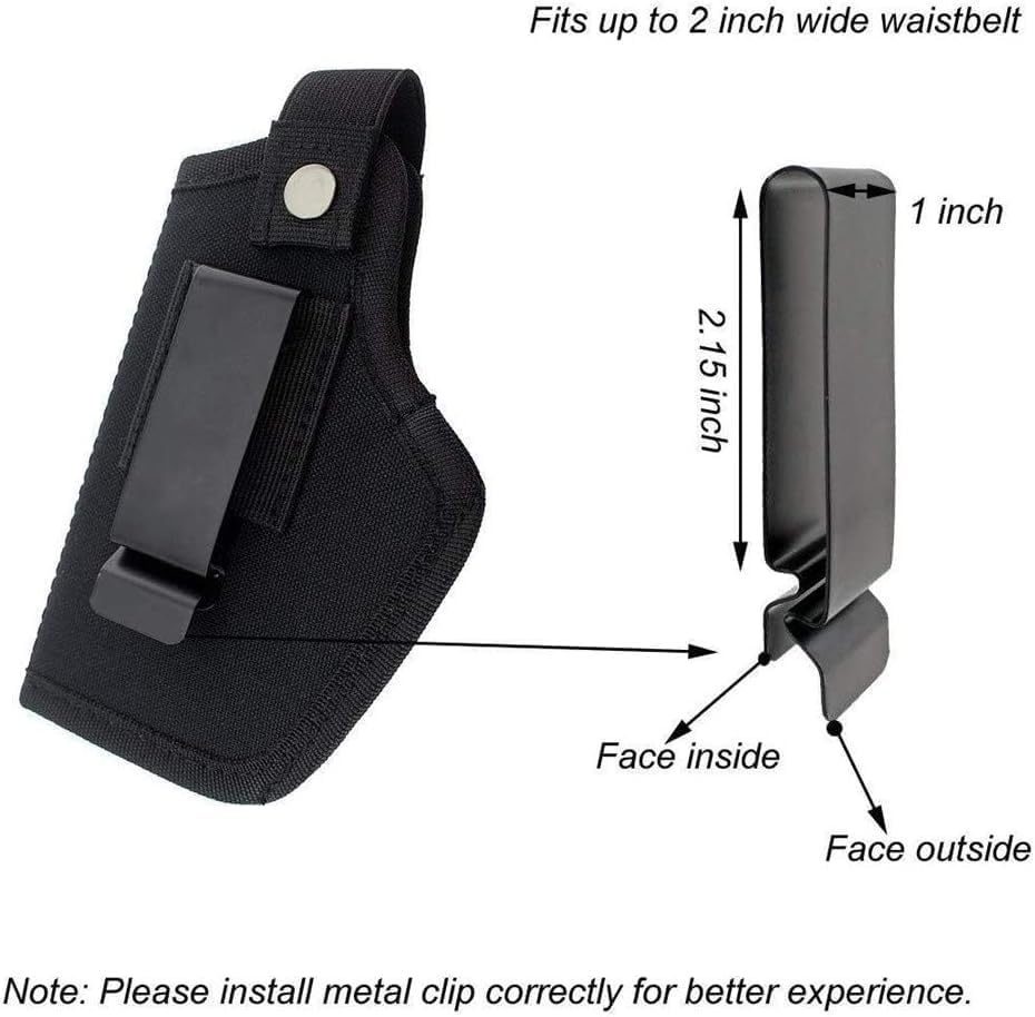 Funda universal para pistola, IWB OWB para pistola, bolsas tácticas para pistola, fundas para pistola de cintura para mano derecha e izquierda,