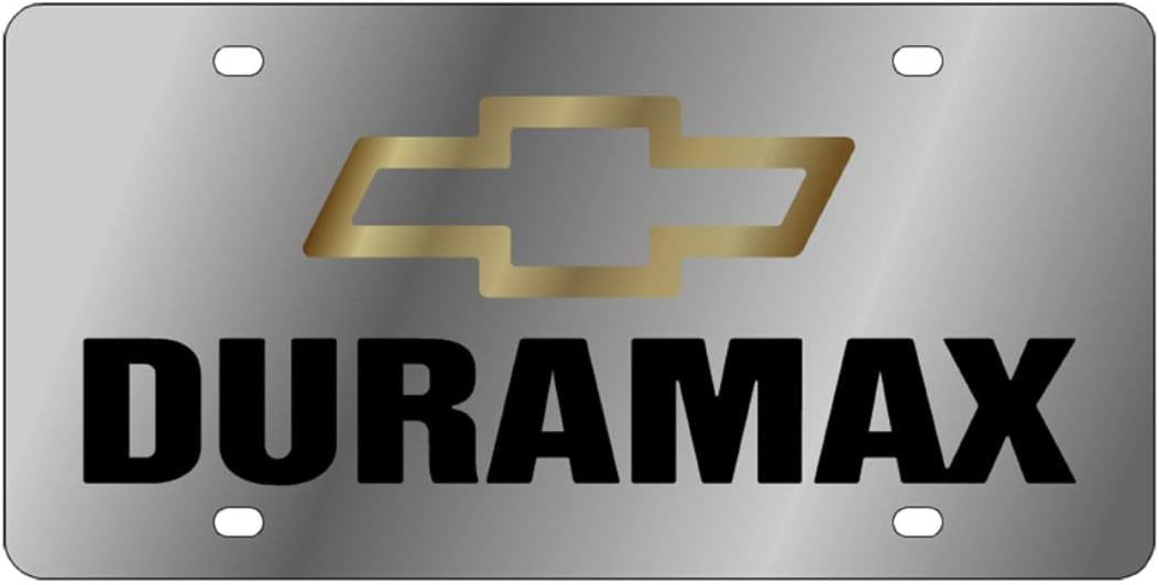 Compatiblereemplazo para placa de matrícula de acero inoxidable Chevrolet Duramax