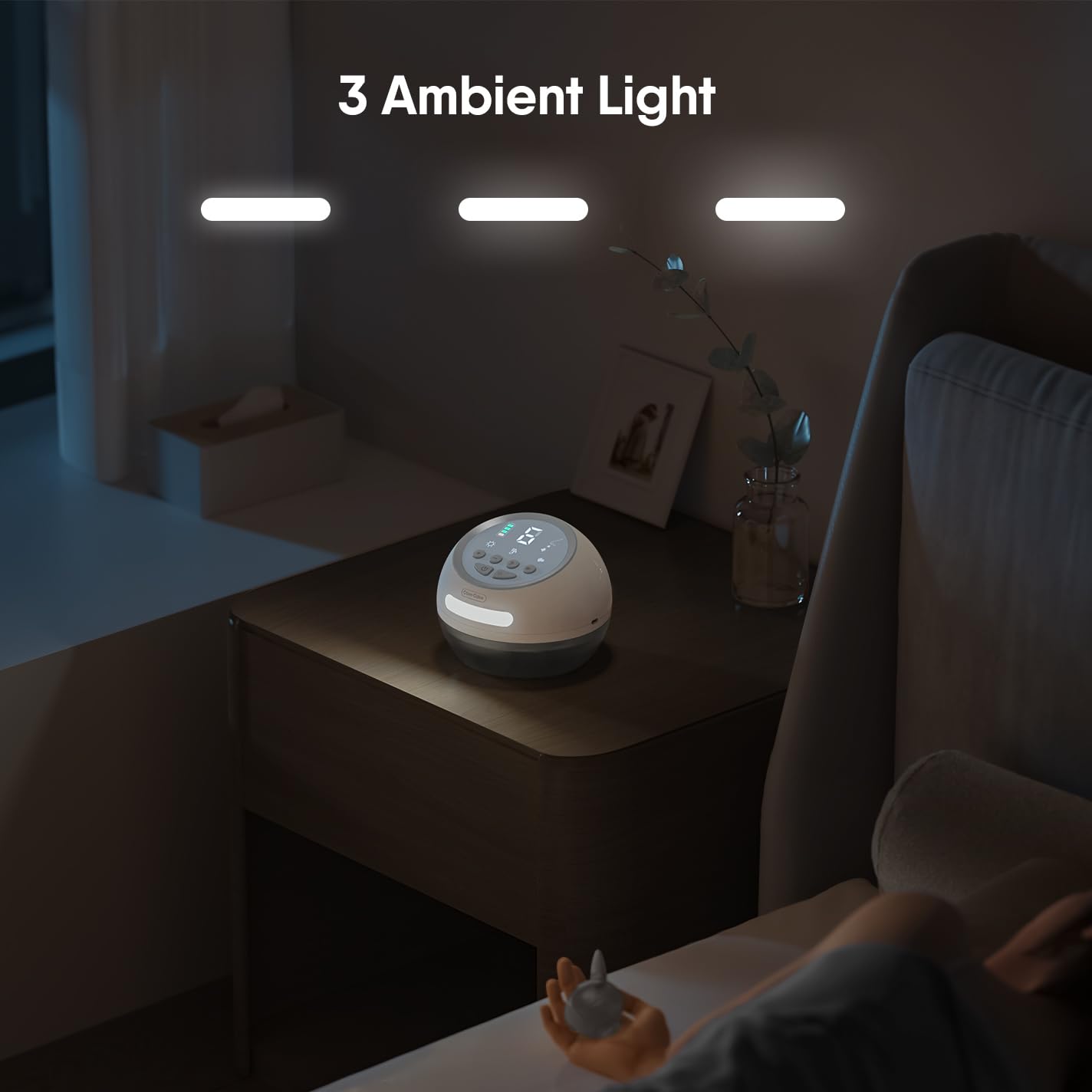 Aspirador nasal para bebé con succión de 6 niveles, succión eléctrica recargable para nariz de bebé con 6 música, ruido blanco, luz nocturna de 3
