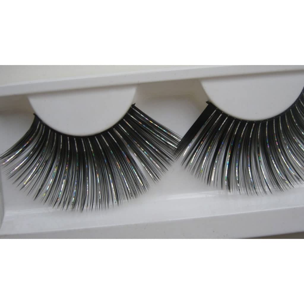 Pestañas Postizas False Eyelashes Shining Lashes Natural Volume Colorful Decorative Eyelashes Fluffy Wispy Faux Lashes Festival Styles Fake