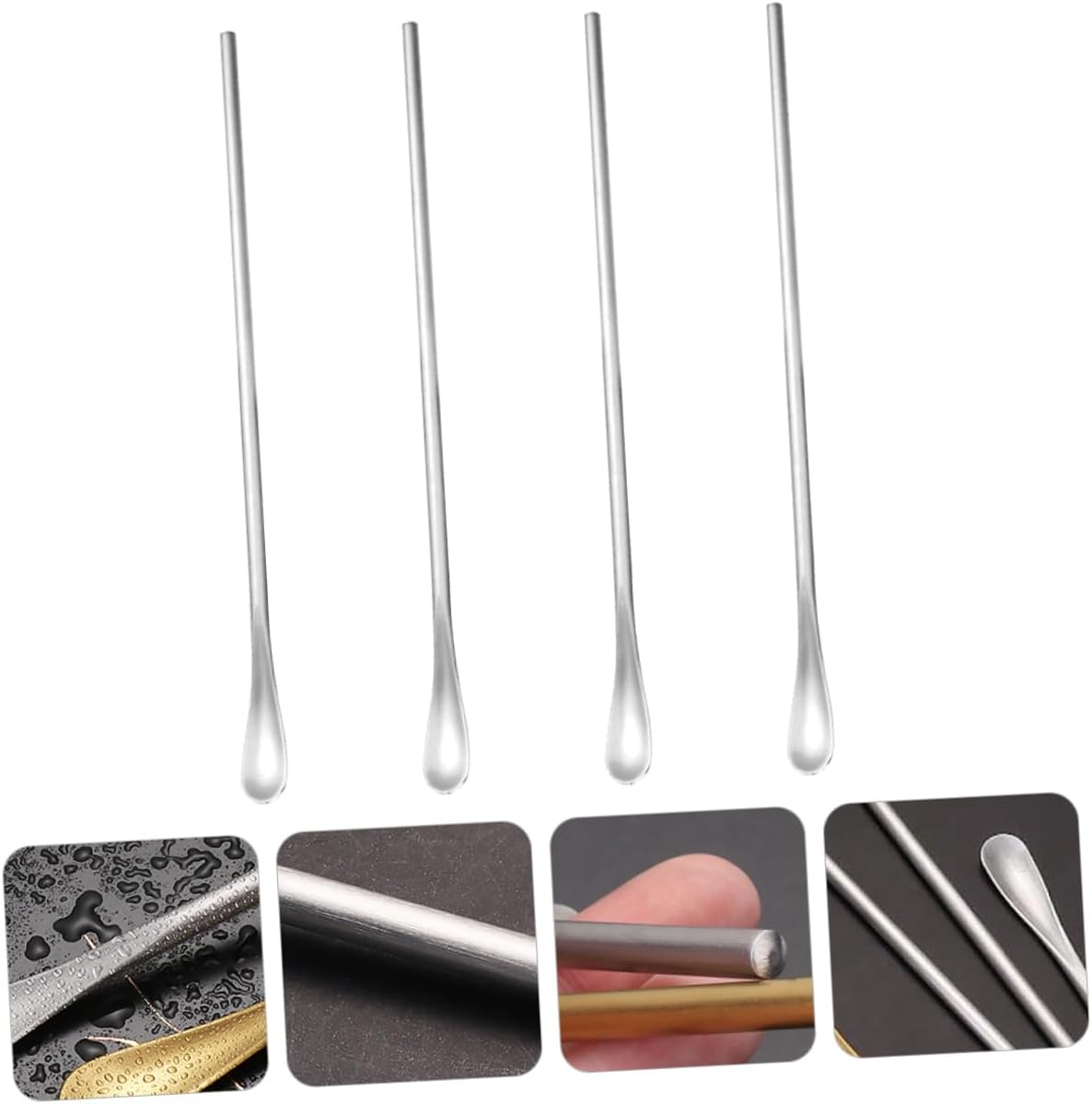 Cuchara de hielo Cuchara para mezclar café, bebida, jugo de fruta, bebidas, cuchara, mezclador de jugo, cuchara de té helado, cuchara de acero