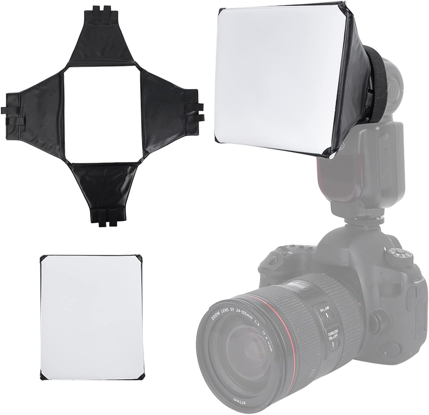 Difusor universal Speedlite Softbox para luz de flash de cámara, caja de luz portátil con pared interior reflectante, peso ligero para un uso