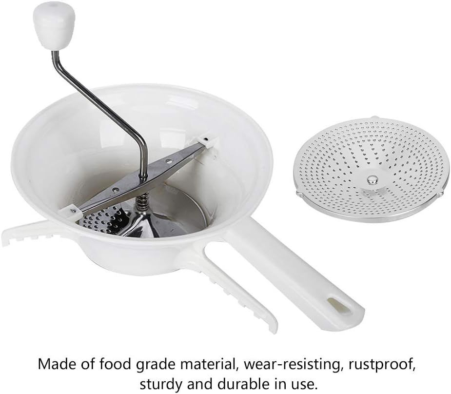 ZLXHDL Manivela de molino de alimentos, molino de alimentos rotativo de discos,Molinillo de alimentos para salsa de tomate con 3 molienda para salsa