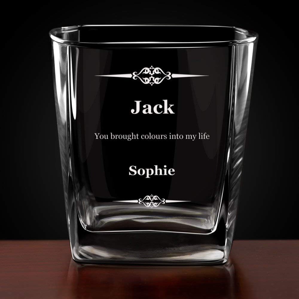 Maverton Juego de decantador de whisky con 6 vasos para hombre – Dispensador de licor personalizado para él – Jarra de whisky para cumpleaños –