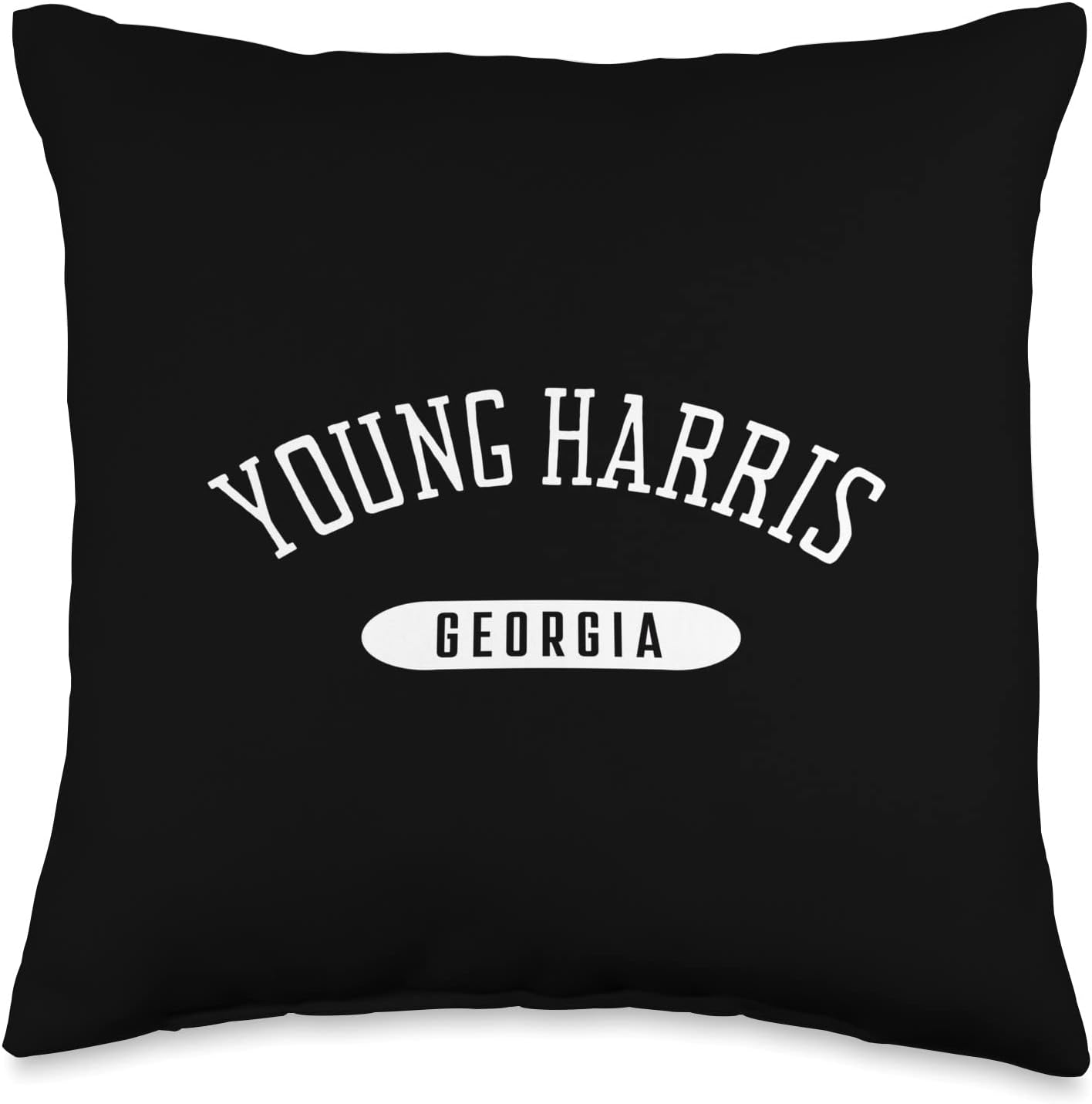Shirt Classic Style Young Harris Georgia Throw Pillow, 16×16, Multicolor