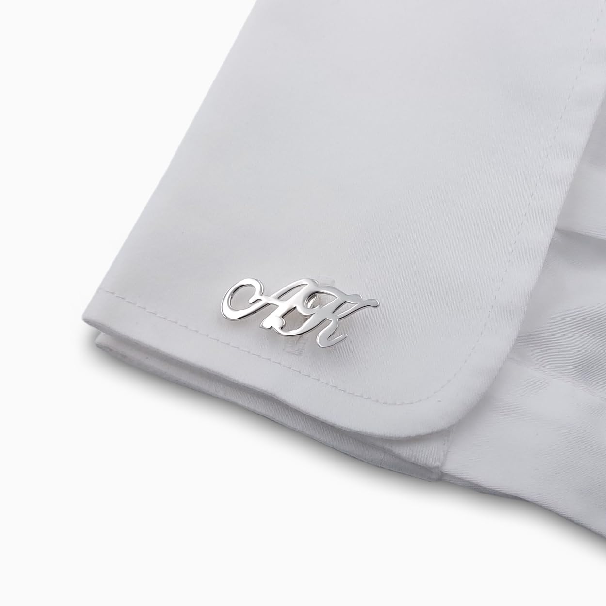 Custom Engraved Cufflinks – A-Z Initial Alphabet Letter Cuff links – Gift for Men Dad Birthday Wedding Groom Groomsmen Anniversary
