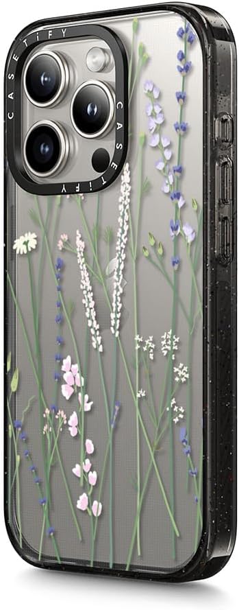 CASETiFY Funda Impact para iPhone 15 Pro 4 veces probada contra caídas de grado militar, protección contra caídas de 8.2 pies – Estampado de flores