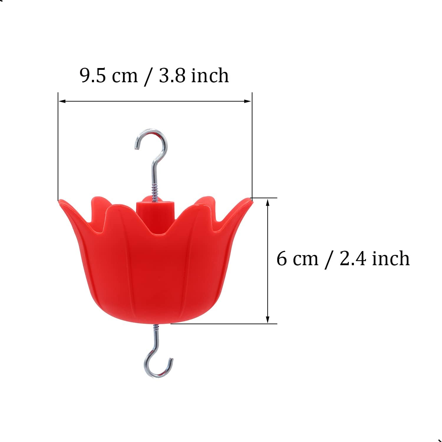 Foso de hormigas para comederos de colibríes, comedero colgante para colibríes y orientolas, ganchos de accesorios de comedero de pájaros de gran