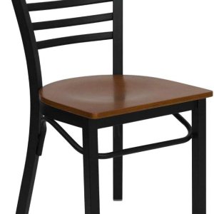 flash furniture Hercules Series escalera de metal restauranteSilla Asiento de madera, NegroCerezo flash furniture Hercules Series escalera de metal restauranteSilla Asiento de madera, NegroCerezo