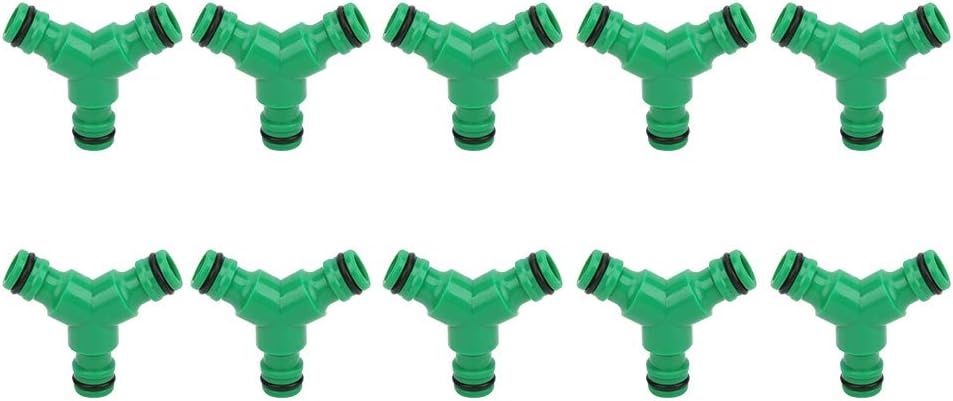 Fydun 10PCS 3 Way Coupling Water Hose Fitting Y Connector A Coupler for Garden Irrigation 10PCS 3 Way Coupling for Family
