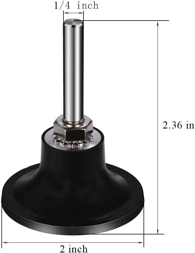 OSGP – Soporte para discos de lijado de 2 pulgadas, vástago de disco de bloqueo de rollo para pulido, lijado, preparación de superficies, vástago de