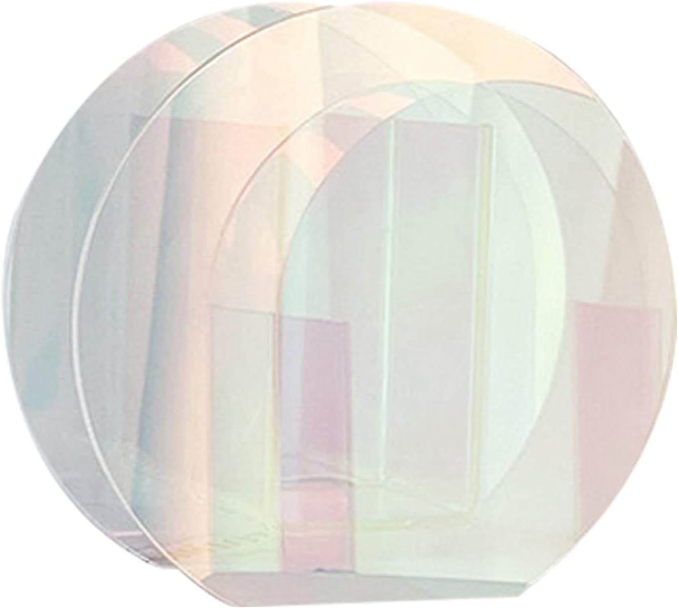 shlutesoy Florero floral de forma geométrica transparente ornamental multicolor para casa 2