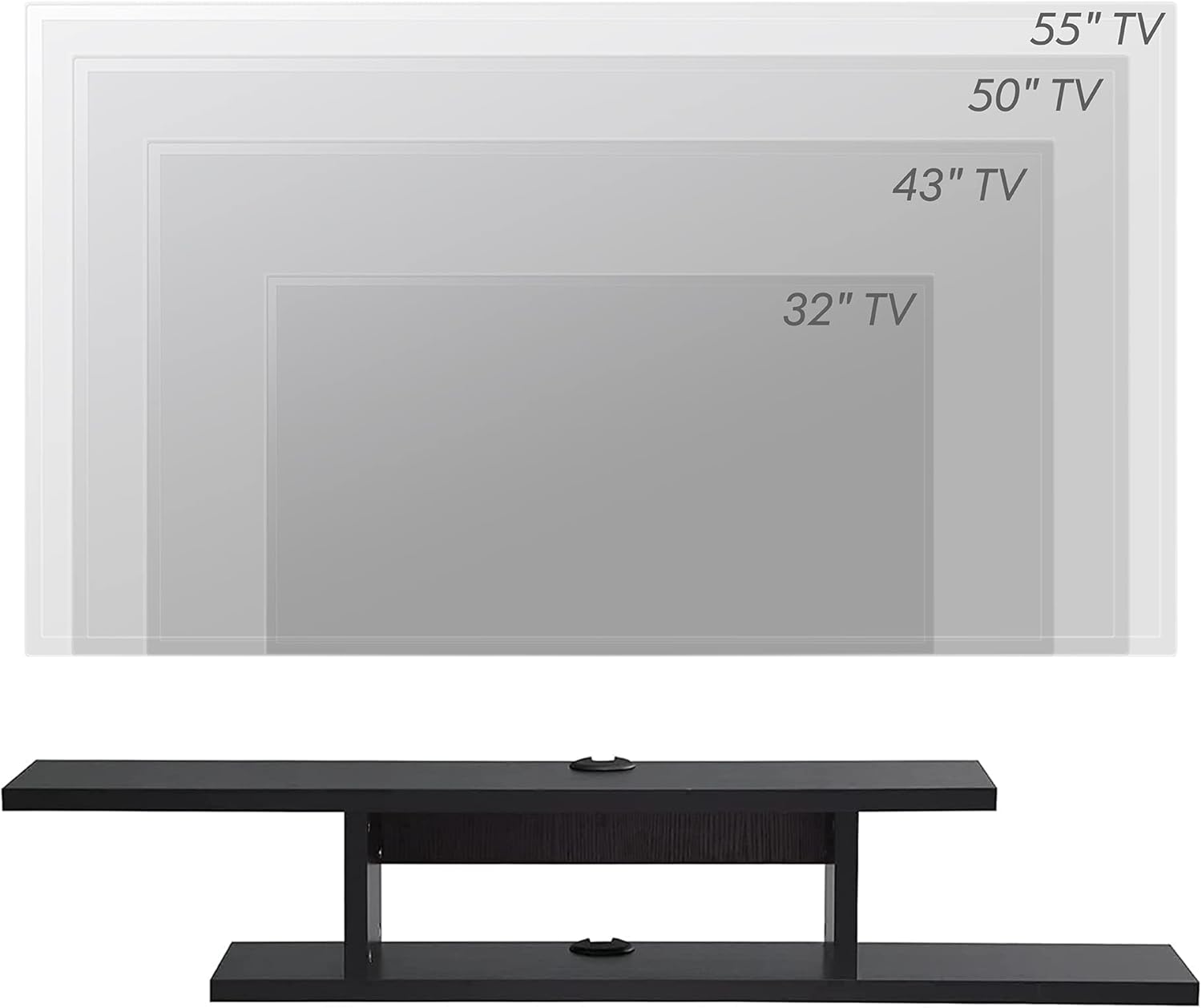 FITUEYES Estante flotante conciso para TV  Centro de entretenimiento montado en la pared, gabinete de pared con componente de consola multimedia,
