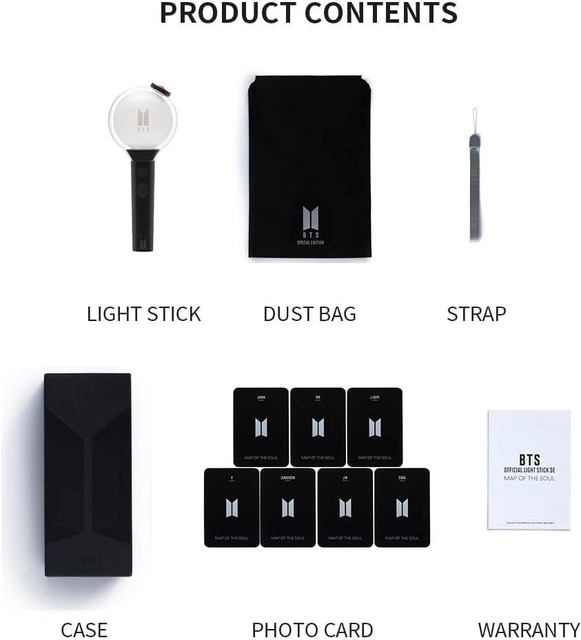 Sayzer BTS Lightstick Edición especial oficial con 7 tarjetas fotográficas Kpop Merchandise