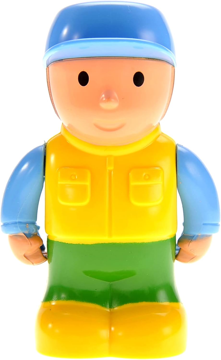PowerTRC Camión de control remoto de radio de dibujos animados  Coche de construcción RC lindo con música y luz para niños pequeños (azul)