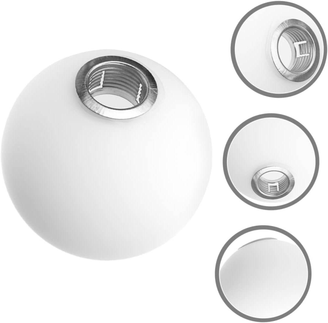 DOITOOL Pantalla de globo de vidrio blanco para mesa de escritorio, luces de pared blancas para exteriores, lámpara de pantalla de globo de vidrio,
