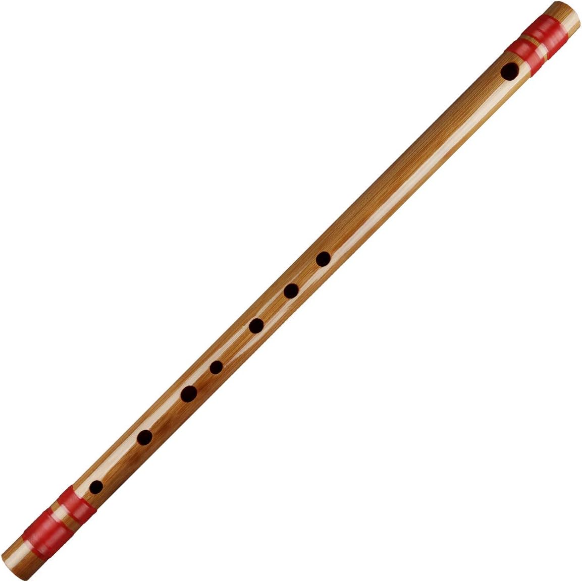 Japanese Shinobue Flute 78 Hon Handmade Bamboo Flute Musical Instrument (8Hon with Red Line)