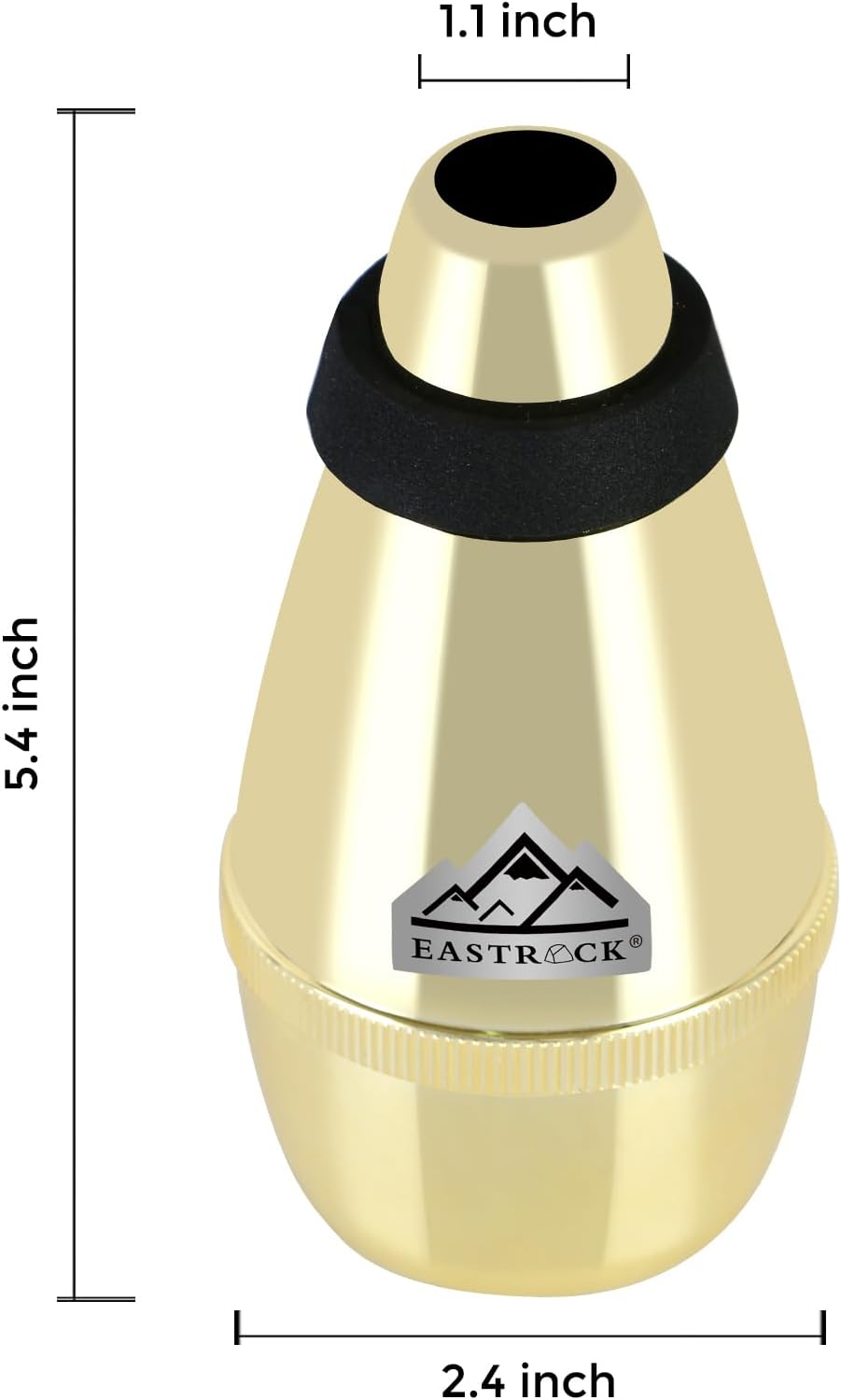 EASTROCK Silencio de trompeta ABS ligero Accesorios para trompeta (dorado)