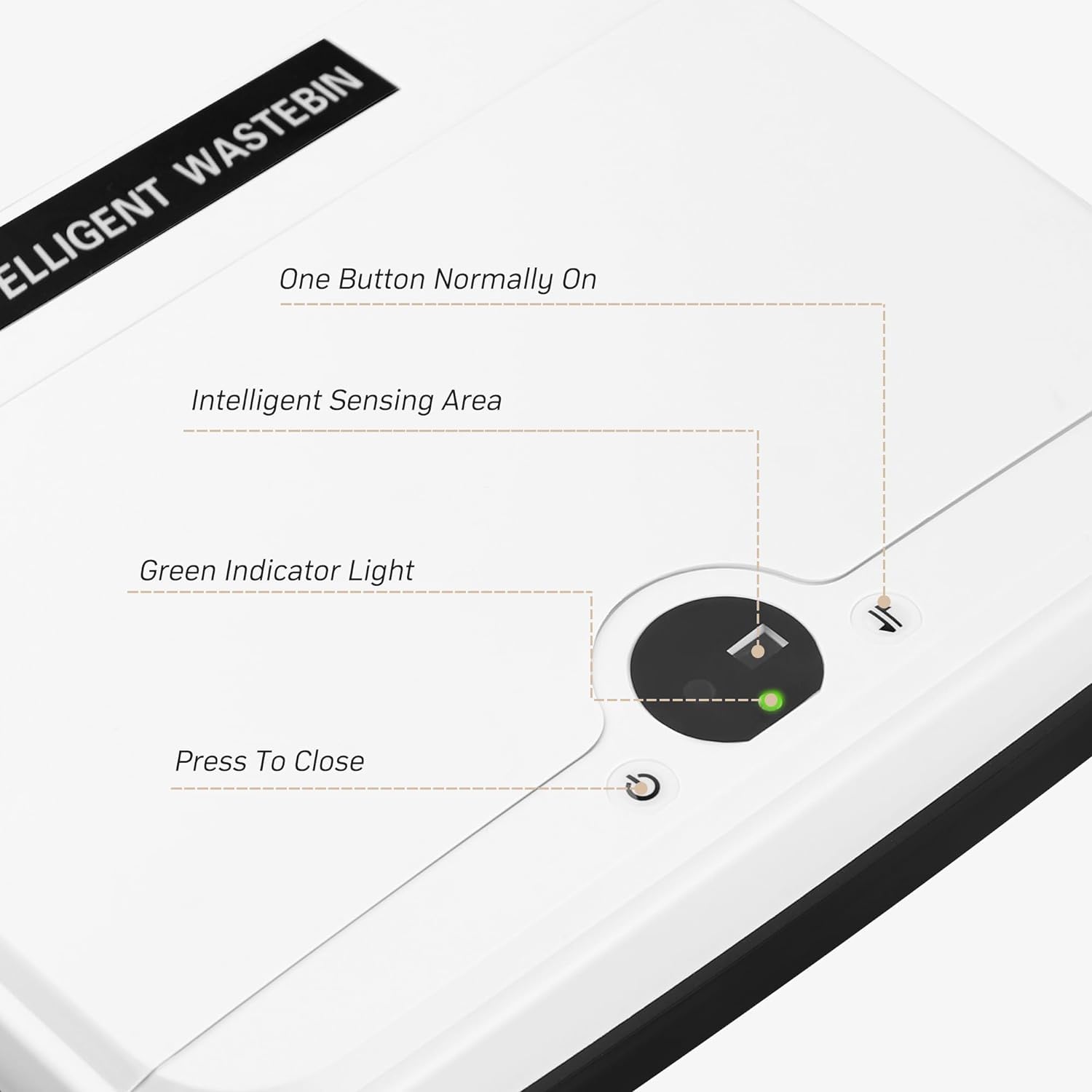 Basurero de baño de 4 galones sin contacto inteligente con sensor de movimiento automático con tapa, impermeable, estrecho, pequeño, para cocina,