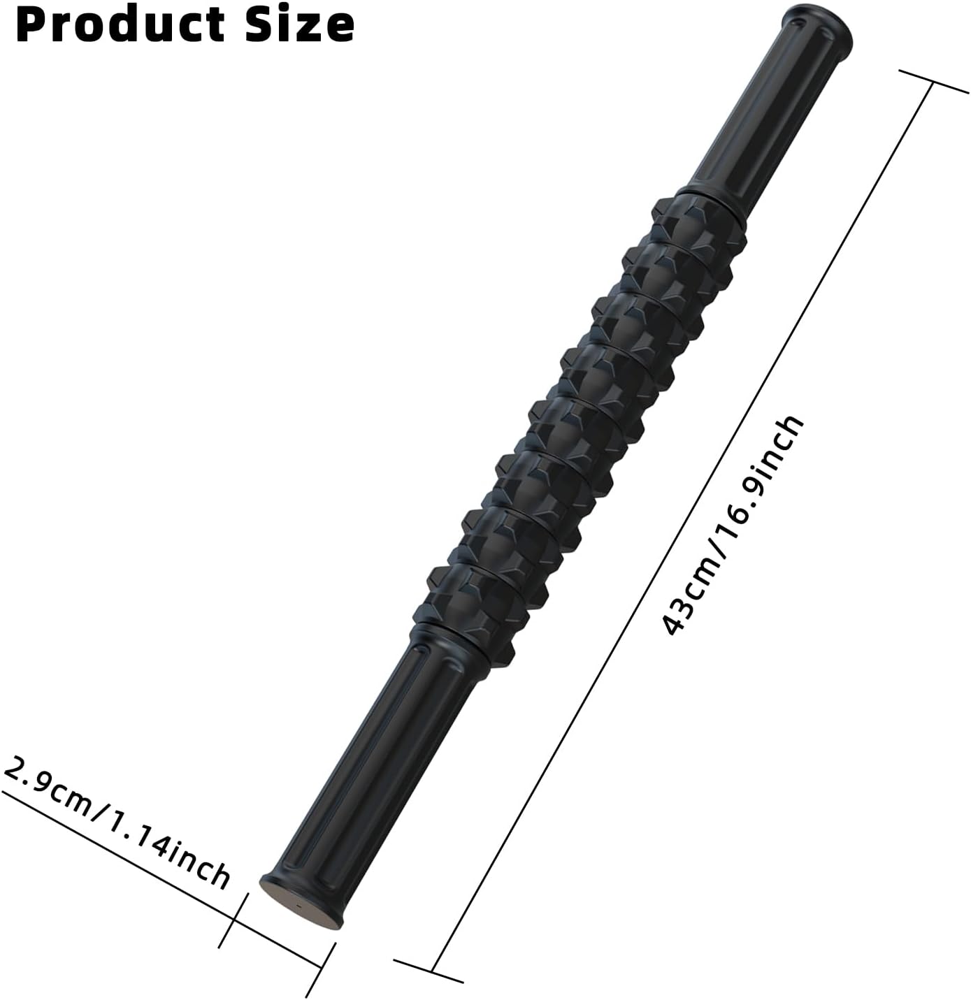 ARGOMAX Barra de masaje, barra de masaje manual, barra de balanceo muscular para aliviar el dolor muscular y reducir el espasmo y la tensión